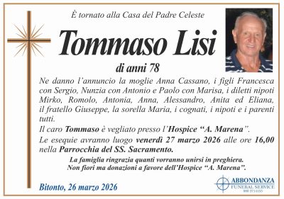 ANNUNCIO - Tommaso Lisi