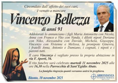 ANNUNCIO - VINCENZO BELLEZZA