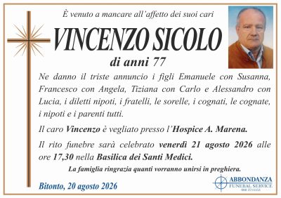 ANNUNCIO - VINCENZO SICOLO 2026