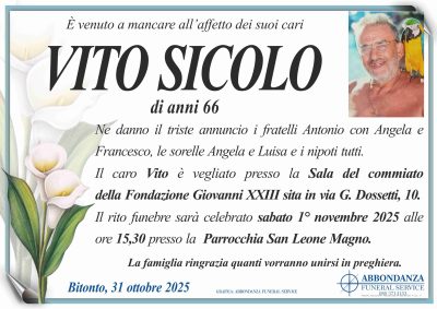 ANNUNCIO - VITO SICOLO
