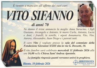 ANNUNCIO - VITO SIFANNO