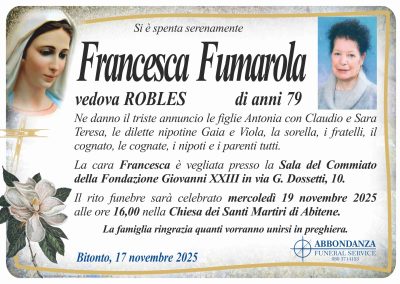 ANNUNCIO - francesca fumarola