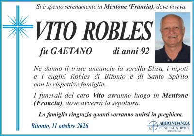 ANNUNCIo Vito Robles