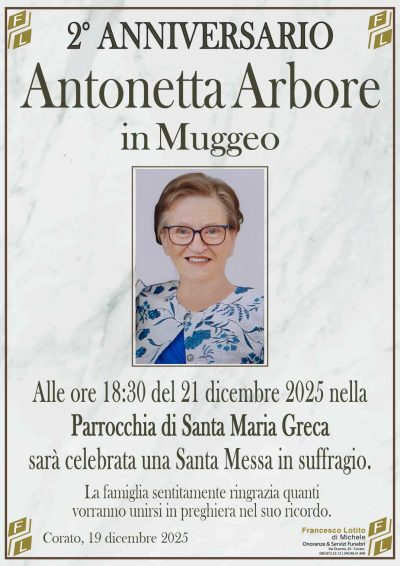 ARBORE Antonetta 2° anniversario FL NUOVO LOGO FL OK
