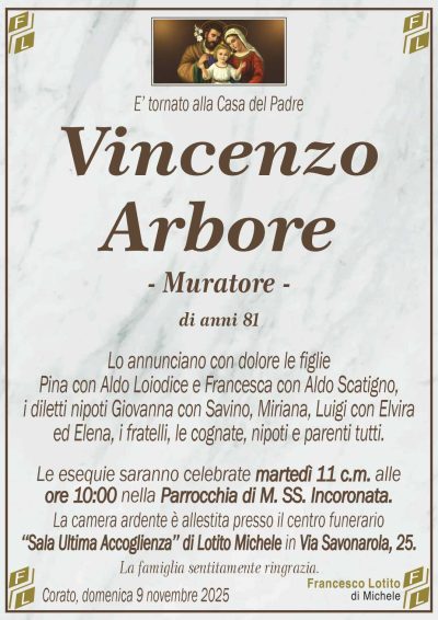 ARBORE Vincenzo ANNUNCIO FL MARMO CL