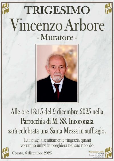 ARBORE Vincenzo trigesimo FL NUOVO LOGO FL OK