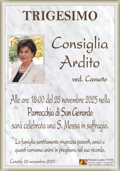 ARDITO Consiglia trigesimo ML NUOVO rifatto