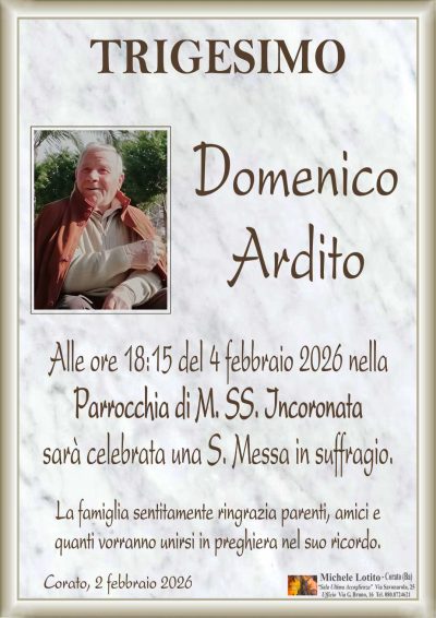ARDITO Domenico trigesimo ML MARMO