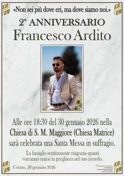 ARDITO Francesco 2° ANNIVERSARIO FL NUOVO LOGO FL OK