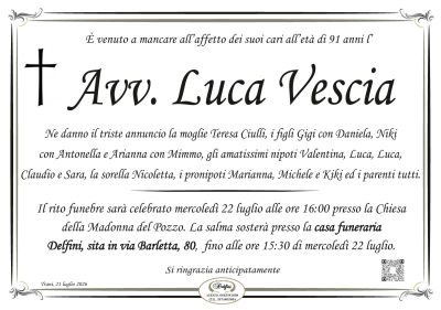 Annuncio Luca Vescia