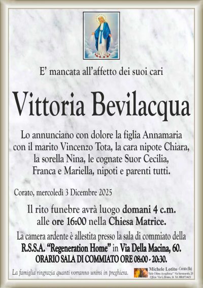 BEVILACQUA Vittoria ANNUNCIO ML MARMO CL