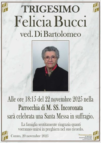 BUCCI Felicia trigesimo FL NUOVO LOGO FL OK