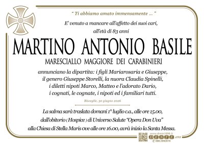 Basile Antonio Martino _ Croce semplice _ Hospice