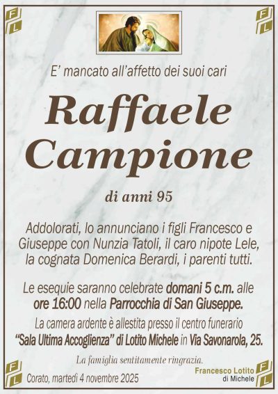 CAMPIONE Raffaele ANNUNCIO FL MARMO CL