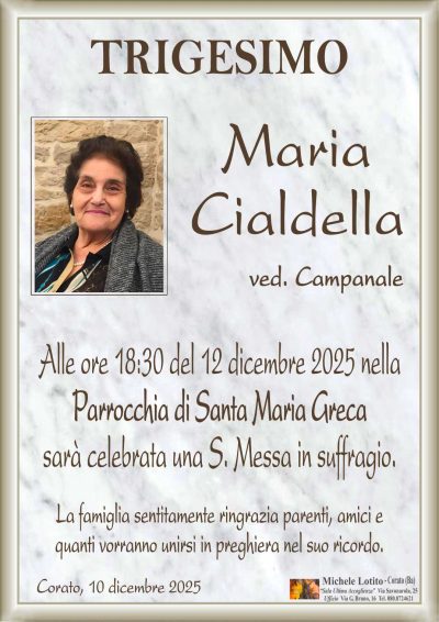 CIALDELLA Maria trigesimo ML MARMO