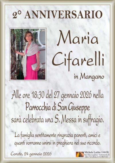 CIFARELLI Maria 2° anniversario ML MARMO