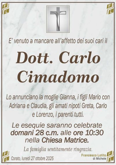 CIMADOMO Carlo ANNUNCIO FL MARMO CL