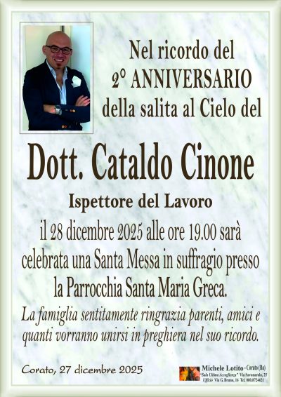 CINONE CAtaldo 2° Anniversario ML
