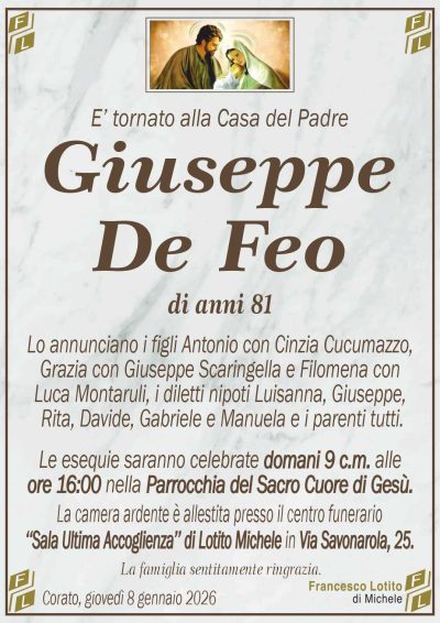 DE FEO Giuseppe ANNUNCIO FL MARMO CL