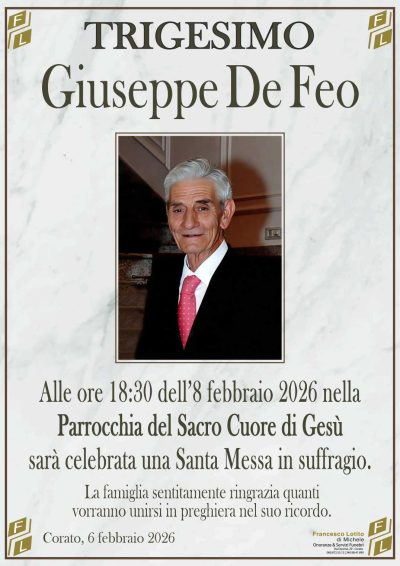 DE FEO Giuseppe trigesimo FL NUOVO LOGO FL OK