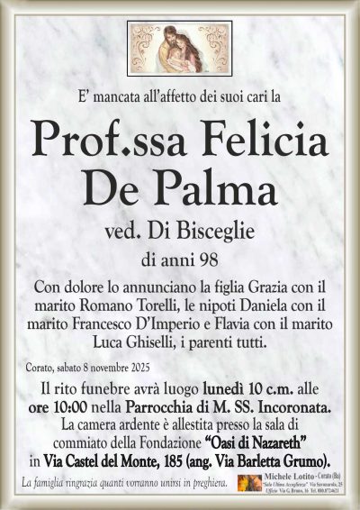 DE PALMA Felicia ANNUNCIO ML CL