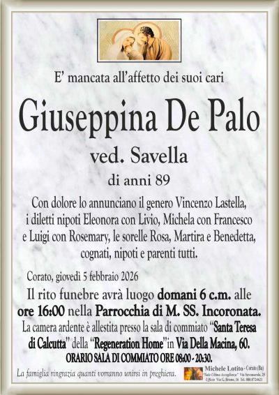 DE PALO Giuseppina ANNUNCIO ML MARMO cl