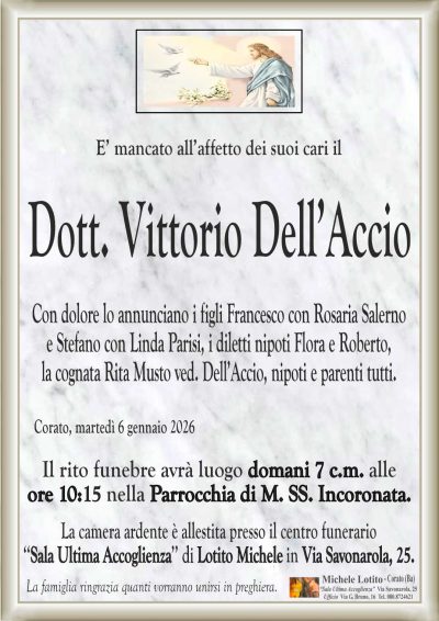 DELL'ACCIO Vittorio ANNUNCIO ML MARMO CL