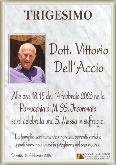 DELL'ACCIO Vittorio trigesimo ML MARMO