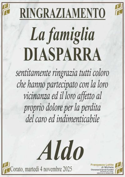 DIASPARRA Cataldo Ringraziamento FL MARMO