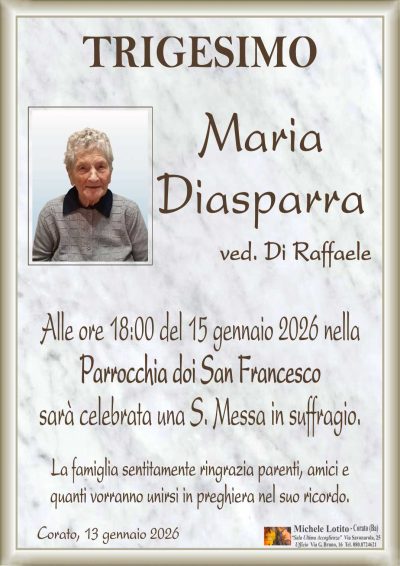 DIASPARRA Maria trigesimo ML MARMO