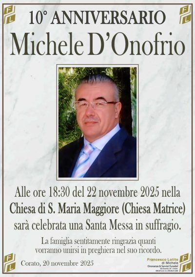 D'ONOFRIO Michele 10° anniversario FL NUOVO LOGO FL OK