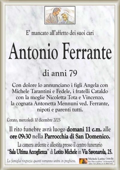 FERRANTE Antonio ANNUNCIO ML CL