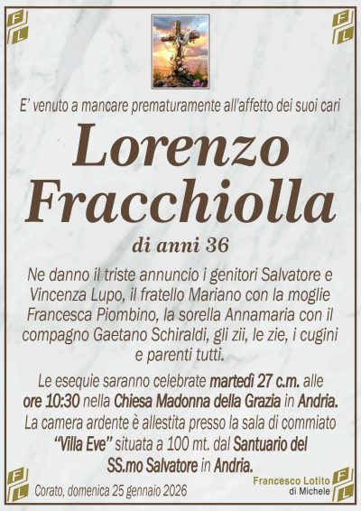 FRACCHIOLLA Lorenzo ANNUNCIO FL MARMO cl