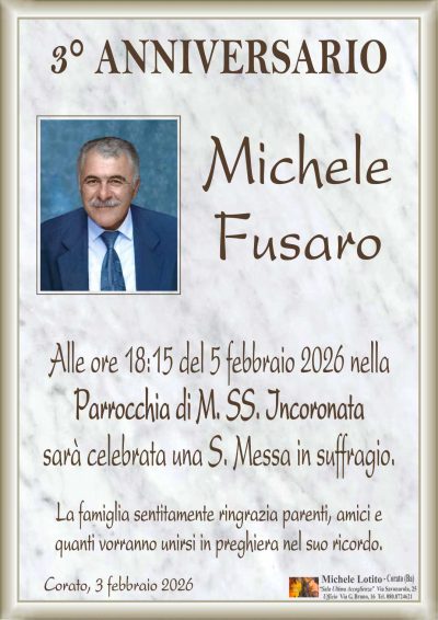 FUSARO Micheke 3° anniversario ML MARMO