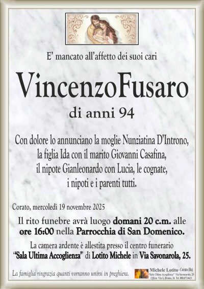 FUSARO Vincenzo ANNUNCIO ML CL