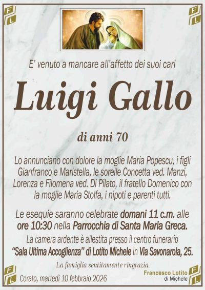 GALLO Luigi ANNUNCIO FL MARMO cl