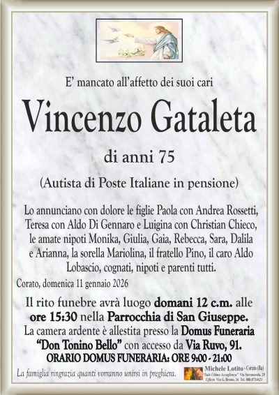 GATALETA Vincenzo ANNUNCIO ML MARMO cl