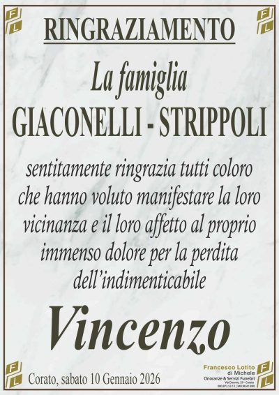 GIACONELLI Vincenzo ringraziamento FL MARMO LOGO OK