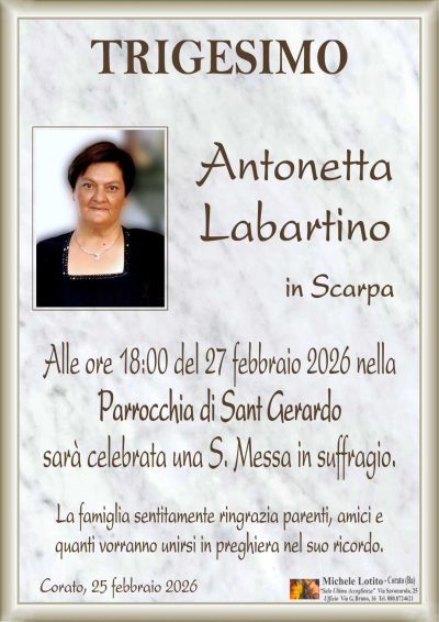 LABARTINO Antonetta trigesimo ML MARMO