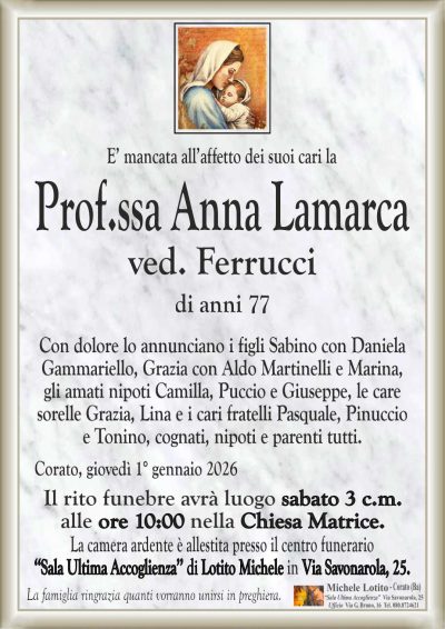 LAMARCA Anna ANNUNCIO ML MARMO