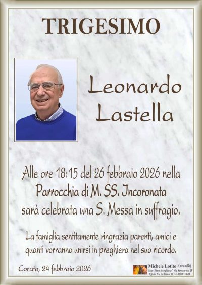 LASTELLA Leonardo trigesimo ML MARMO