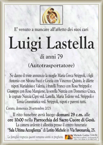 LASTELLA Luigi ANNUNCIO ML MARMO CL