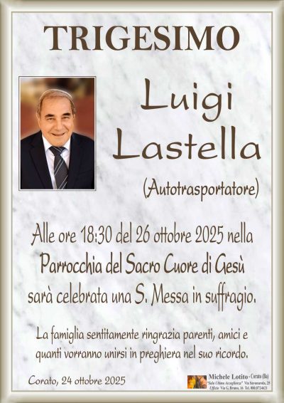 LASTELLA Luigi trigesimo ML NUOVO