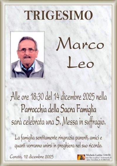 LEO Marco trigesimo ML MARMO