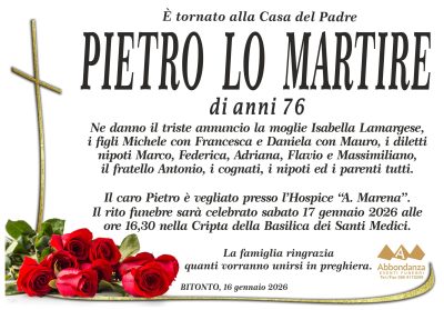 LO MARTIRE PIETRO ANNUNCIO
