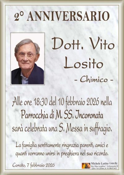 LOSITO Vito 2° anniversario ML MARMO