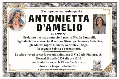 LUTTO ANTONIETTA D AMELIO