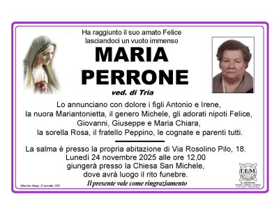 LUTTO MARIA PERRONE