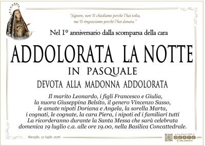 La Notte Addolorata - Addol nuova