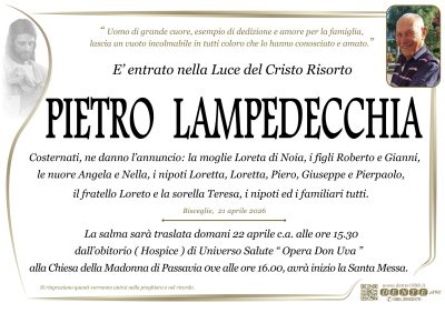 Lampedecchia Pietro _ Cristo agnello _ Hospice trasferimento Chiesa